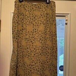 Women's Sigrid Olsen Sport skirt, size 16. Beautiful "gold" and blue colors.
